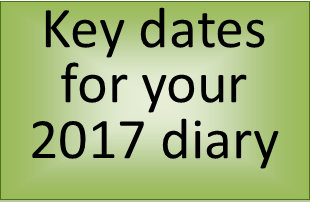 Key dates for your diary